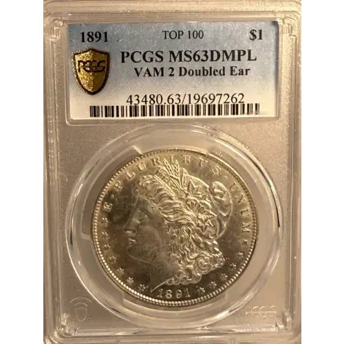 1891 $1 VAM 2 Doubled Ear TOP 100, DMPL (2)